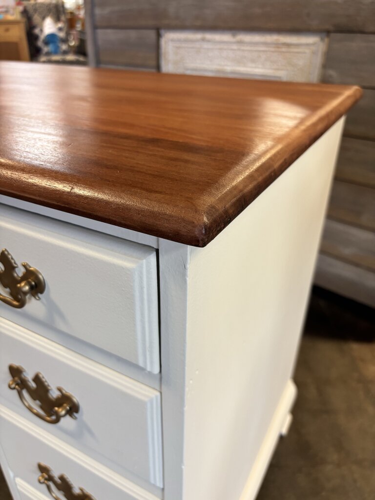 Painted 8 Drawer Kneehole Desk 46 X 22.5 X 30