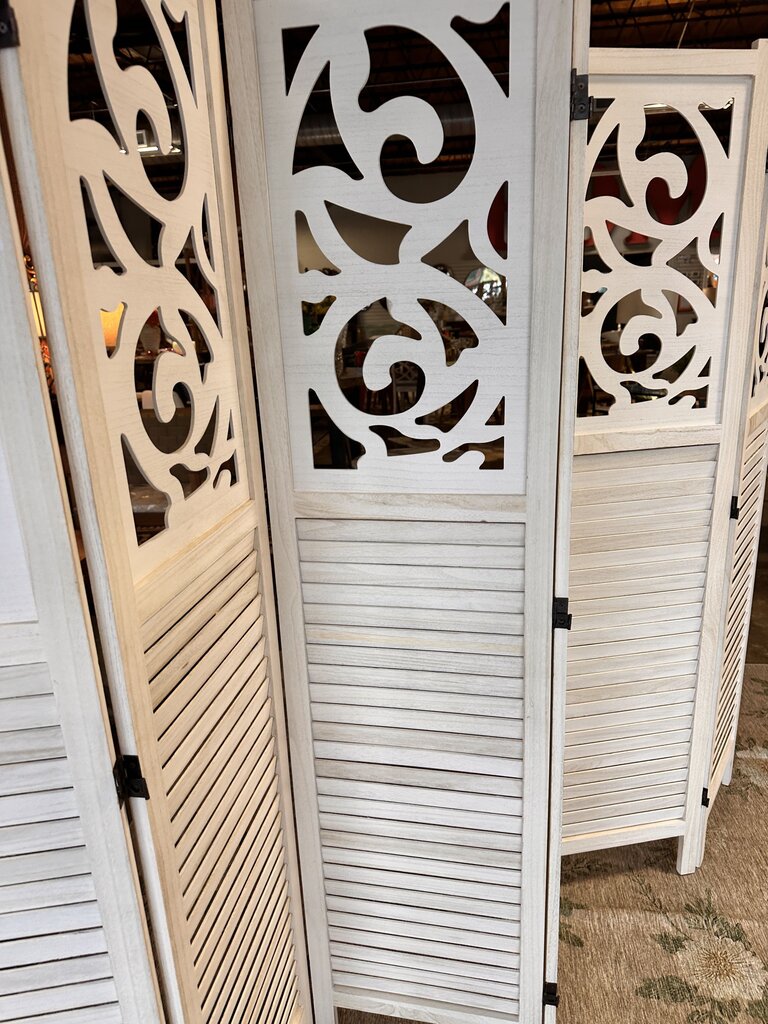 6 Panel Wood Cut Screen