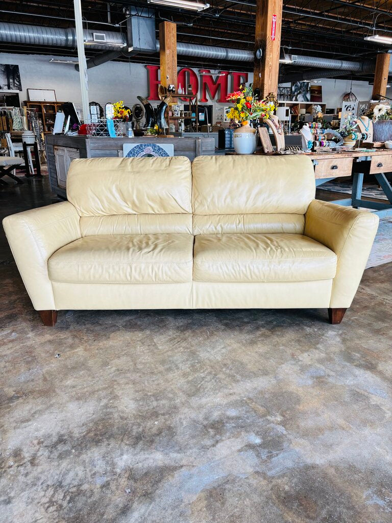 Leather Sofa 80"L