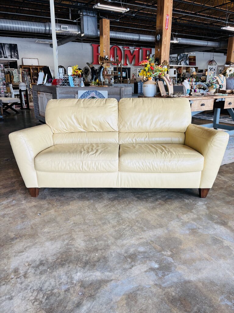 Leather Sofa 80"L