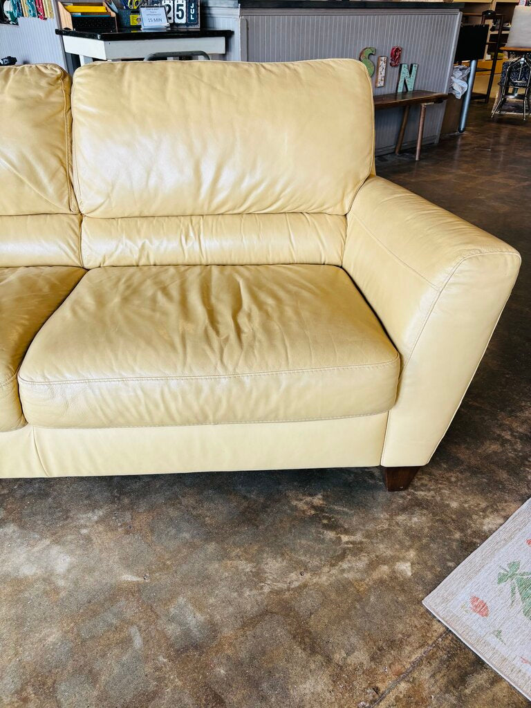 Leather Sofa 80"L