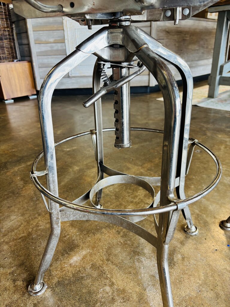 Vintage Drafting Adjustable Swivel Stools Pair