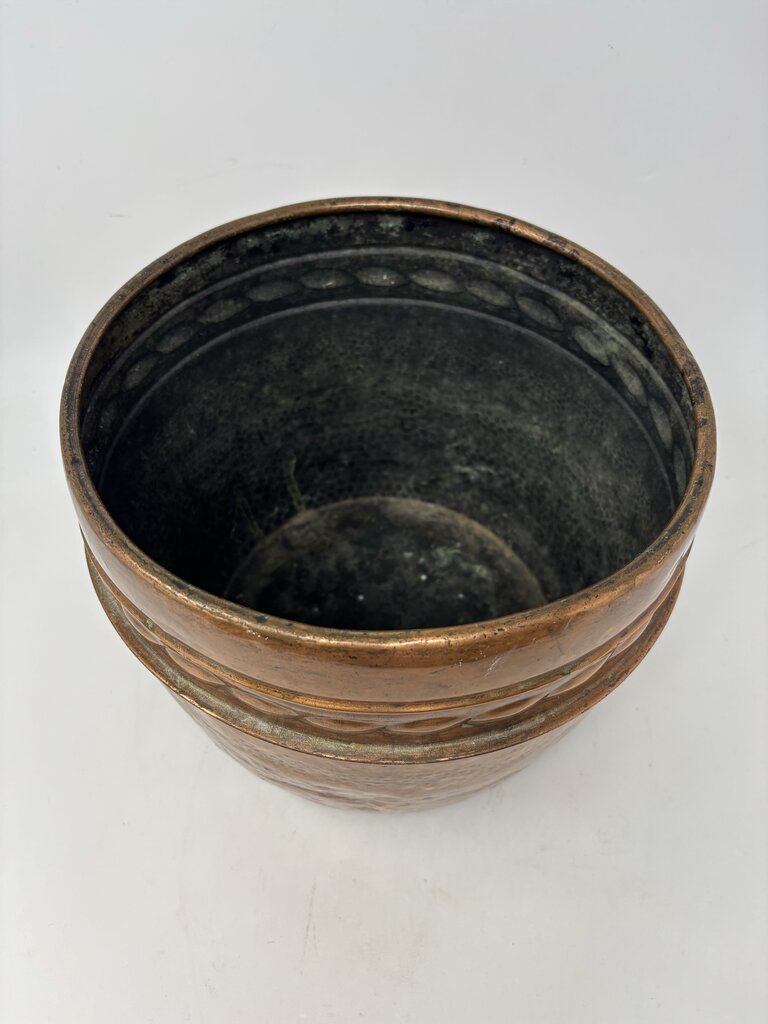 Vintage Hammered Copper Planter