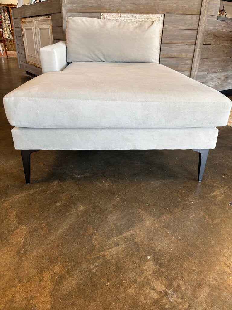 West Elm Chaise Gray
