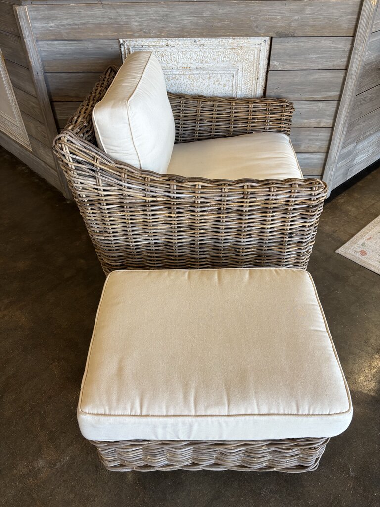 Ballard Design Capri Chair & Ottoman