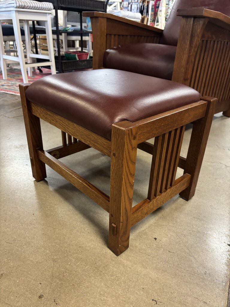 Mission Style Lounge Chair with Ottoman