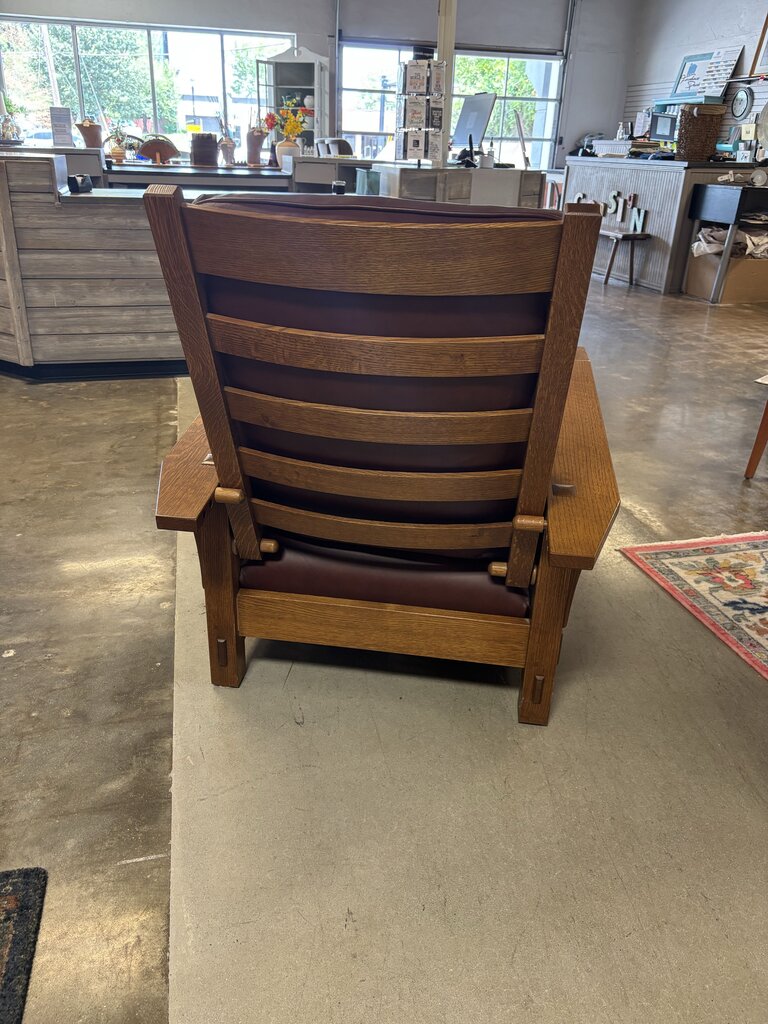 Mission Style Lounge Chair with Ottoman