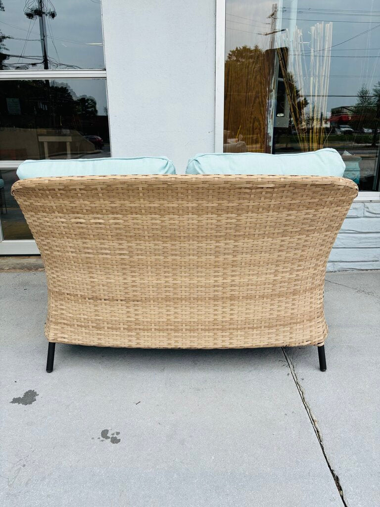 Park Pointe 4 Piece Wicker Patio Set with Cushionas