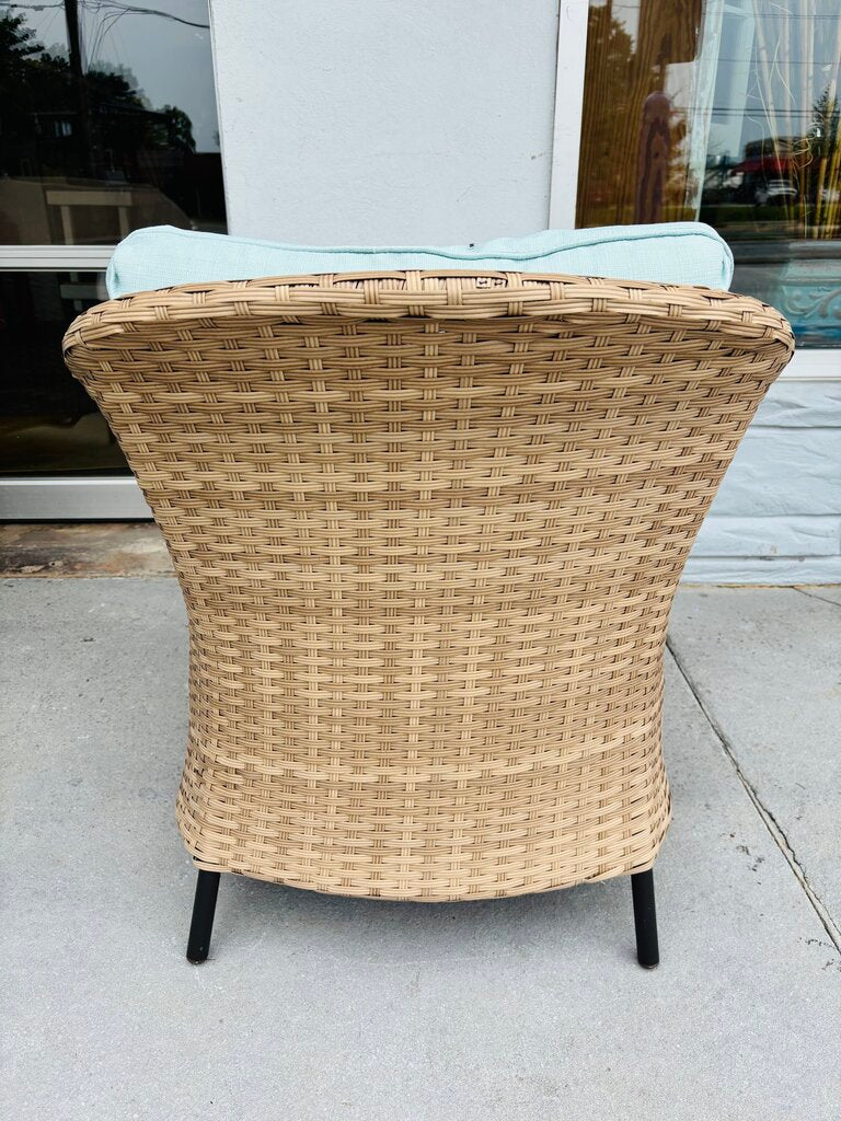 Park Pointe 4 Piece Wicker Patio Set with Cushionas