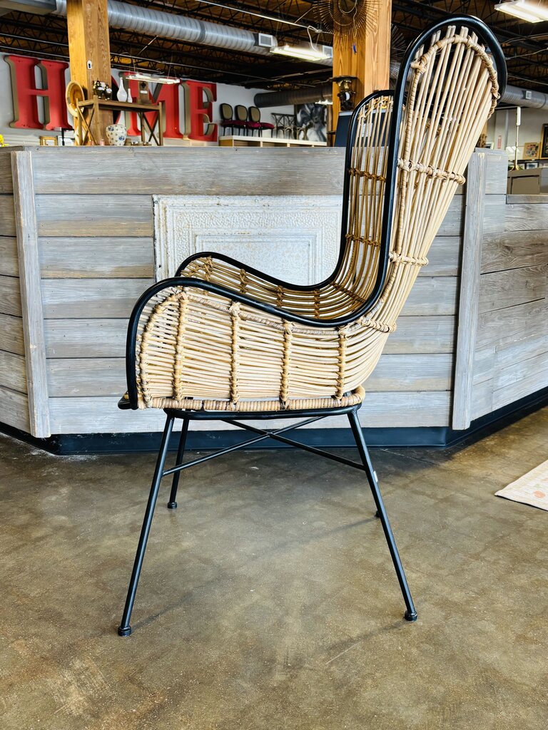 Woven Wicker/Metal Chair