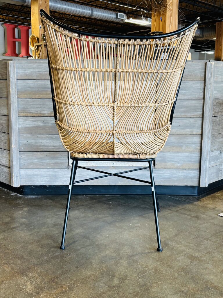 Woven Wicker/Metal Chair
