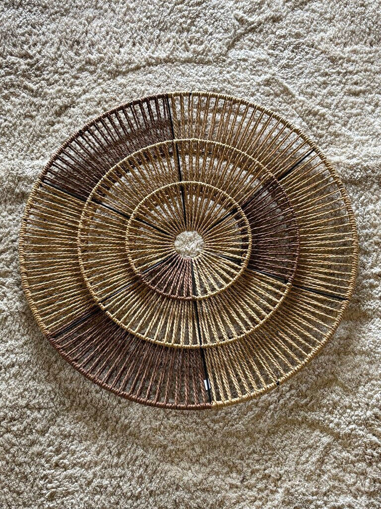 Circular Wicker Sunburst Decor 26.5"R