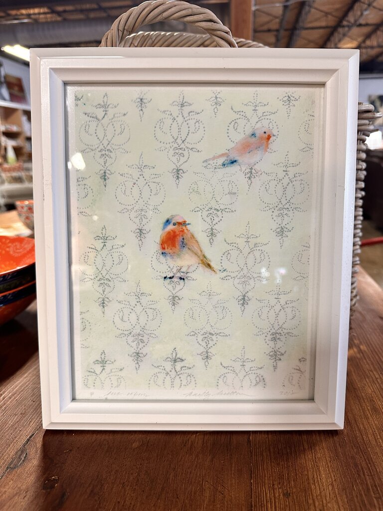 Signed Hadley Hutton "Two Robins" Print