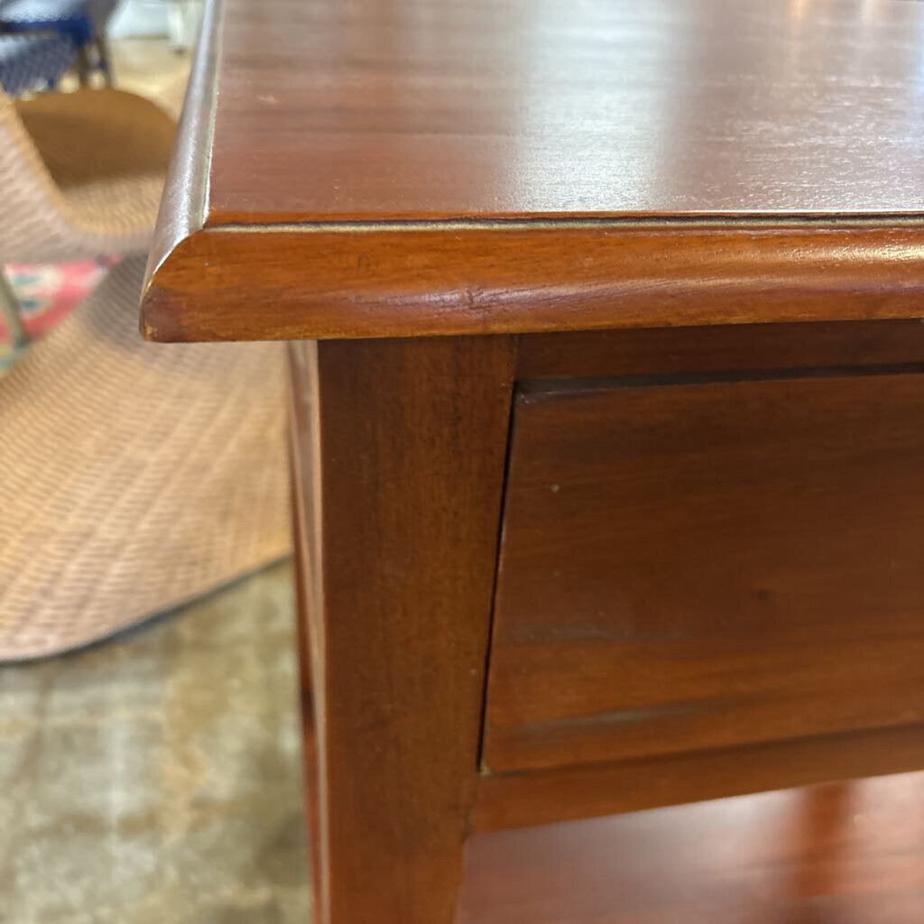 Wood One Drawer Nightstand 23.75 X 17.75 X 28