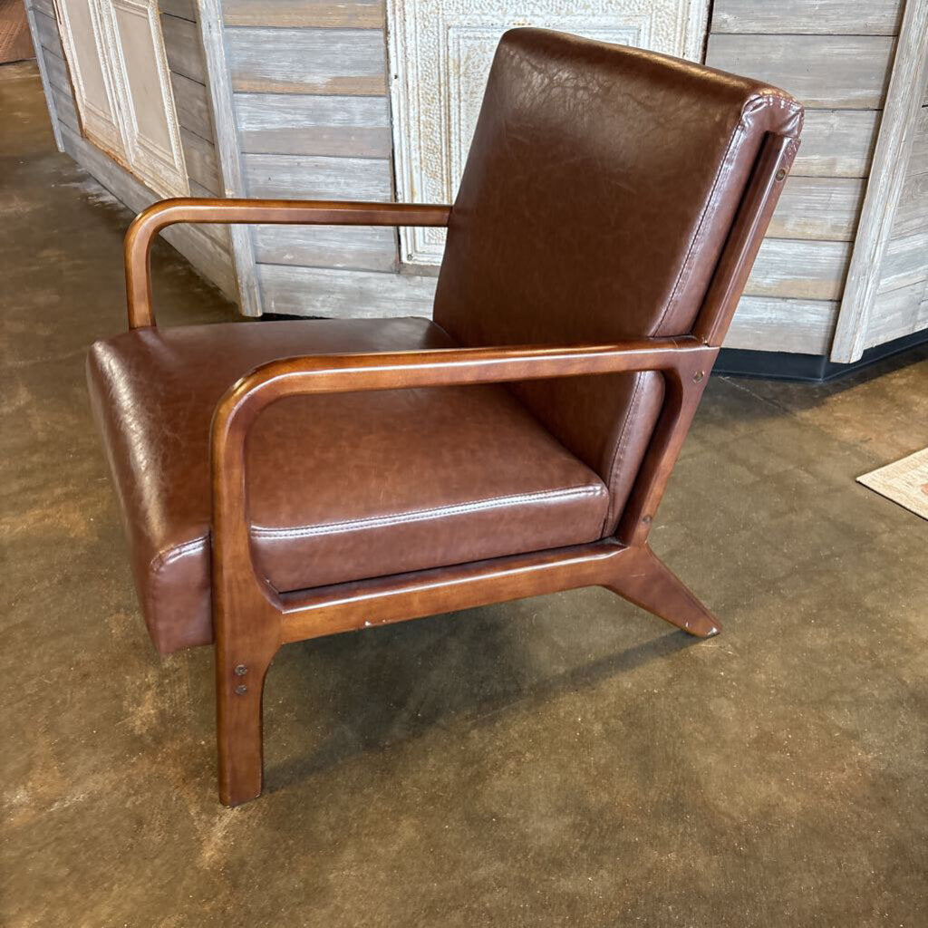 MCM Faux Leather Arm Chair