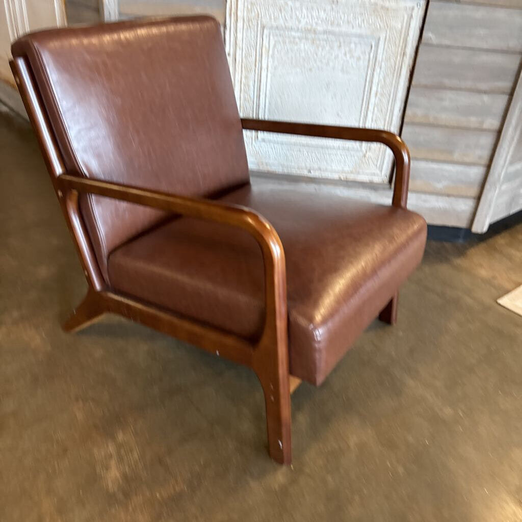 MCM Faux Leather Arm Chair
