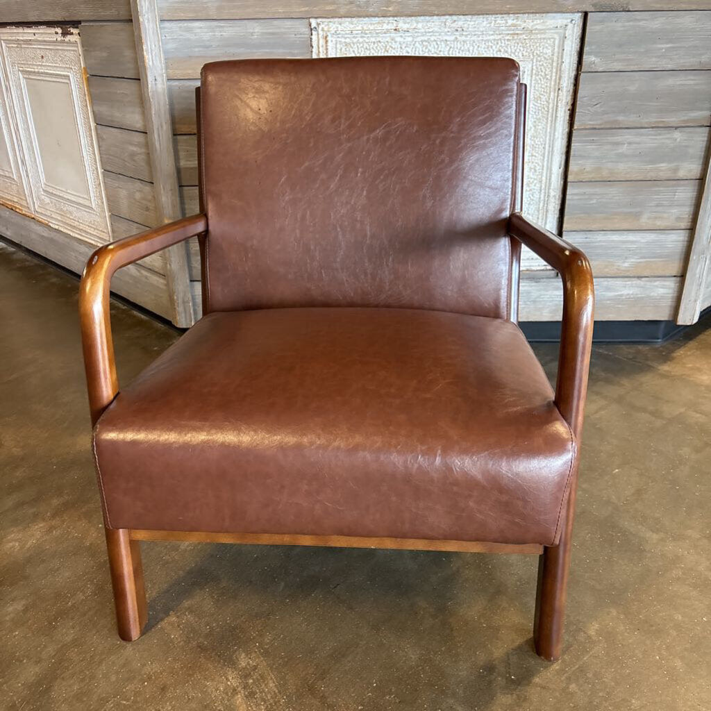 MCM Faux Leather Arm Chair