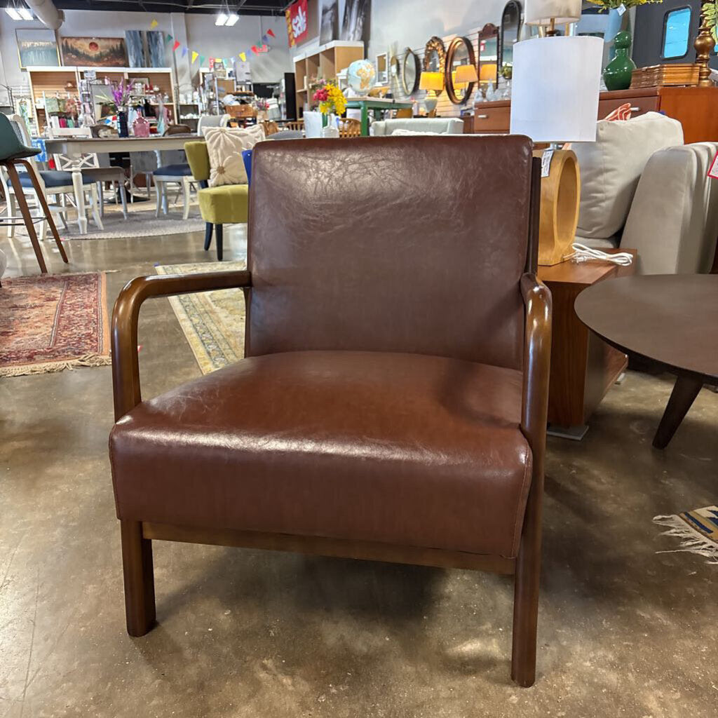 MCM Faux Leather Arm Chair