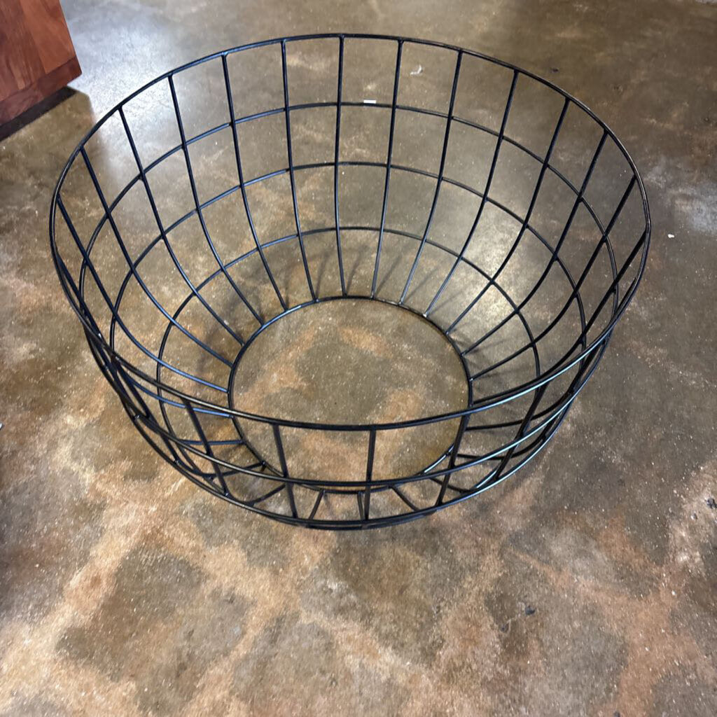 Wood/Metal Industrial Coffee Table 30"R