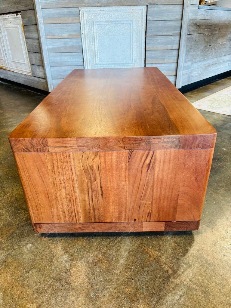 Open-Shelf Acacia Wood Coffee Table 48 X 24.5 X 16