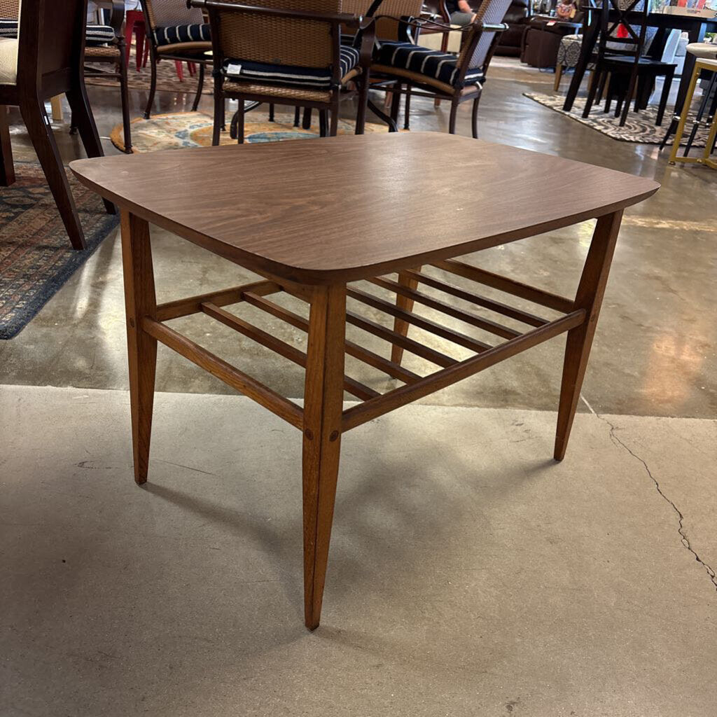 MCM Laminate Wood Accent Table 29.75 X 19.5 X 19