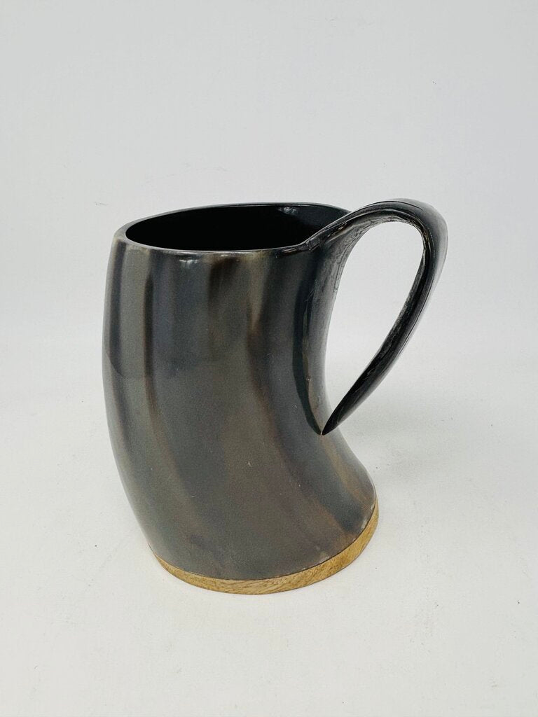 Ox Horn Viking Style Tankard w/Burlap Bag