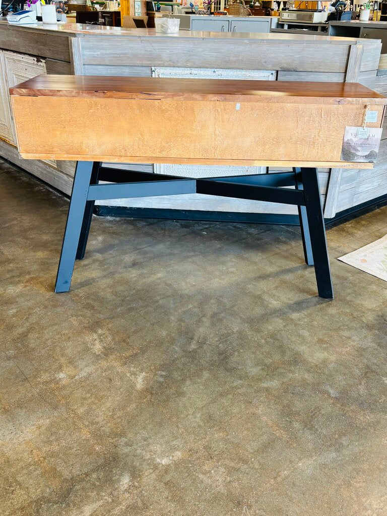 Wood 3 Drawer Console