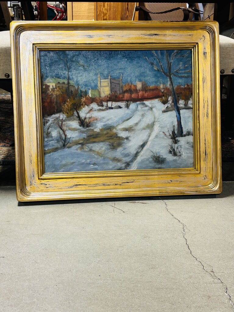 Snowy Path to Castle 26 X 22