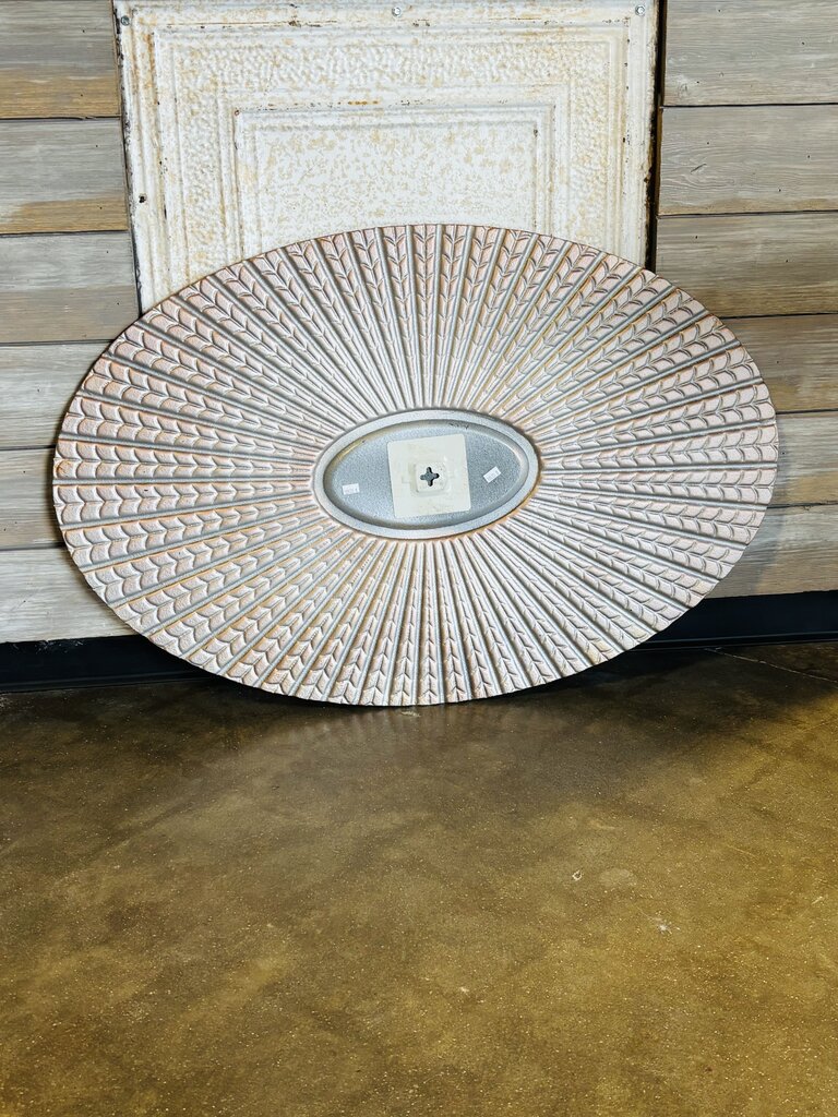 Oval Sunburst Glass Mirror 35 X 23