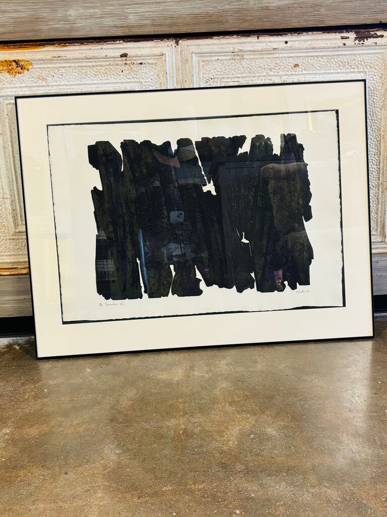 Framed Abstract Formations V Signed 36.5 X 27.5