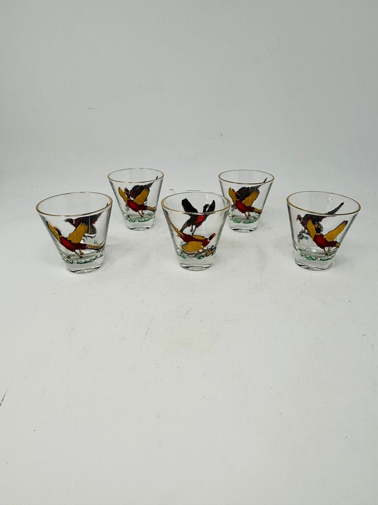Pheasant Hunting Shot Glasses 5 PC