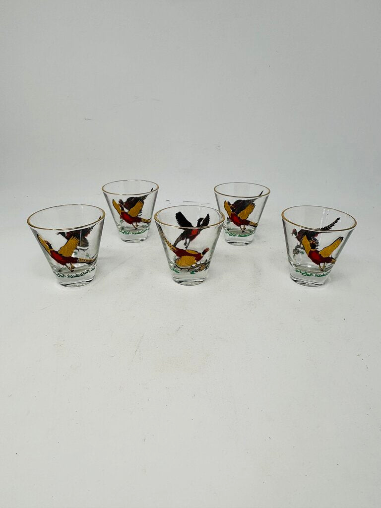 Pheasant Hunting Shot Glasses 5 PC