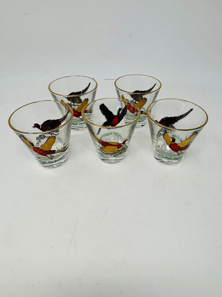 Pheasant Hunting Shot Glasses 5 PC