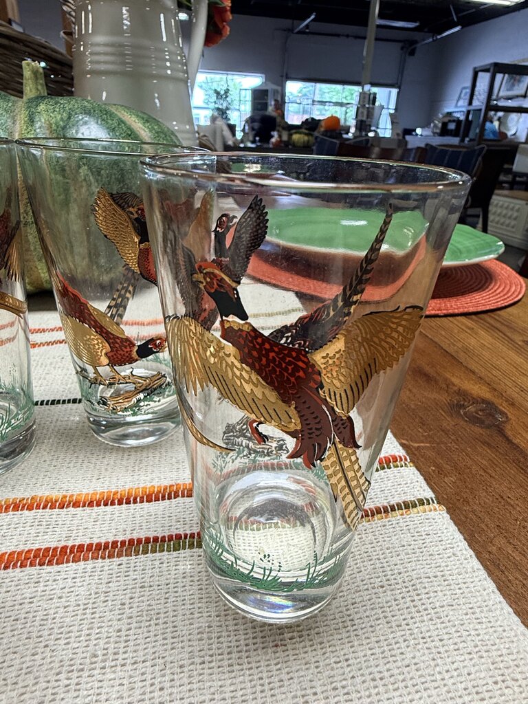 Pheasant Hunting Highball Tumblers 5 PC
