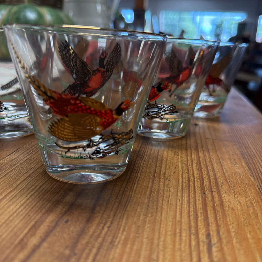 Pheasant Hunting Highball Tumblers 5 PC