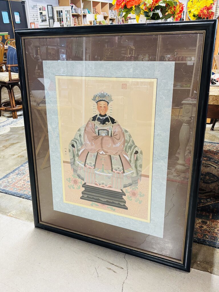 "Chiu Wang" Empress Watercolor Portrait 38.25 X 47