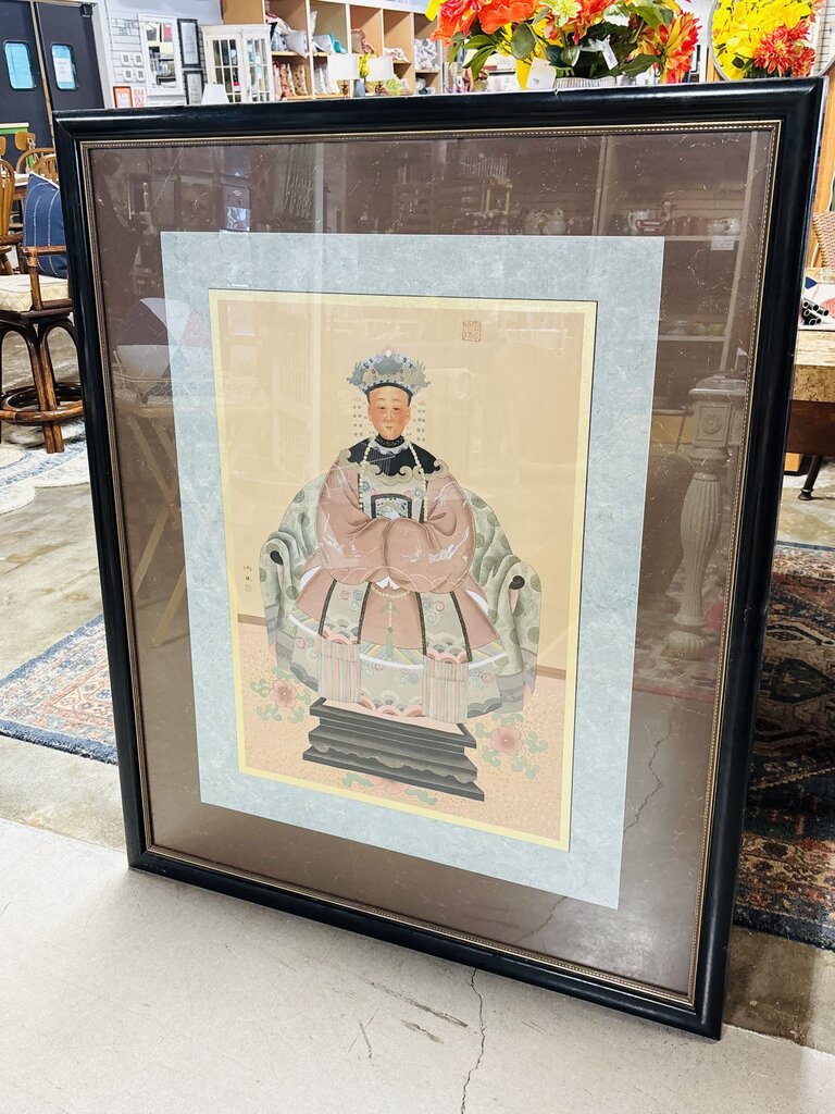 "Chiu Wang" Empress Watercolor Portrait 38.25 X 47