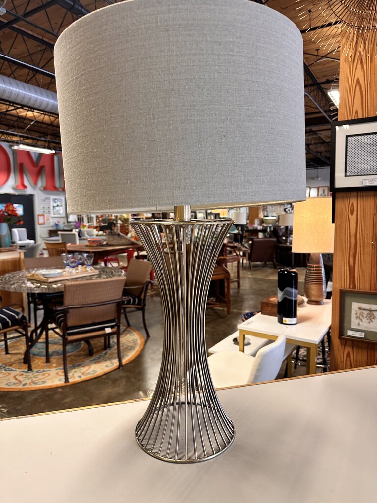 Wire Hourglass Base Lamp