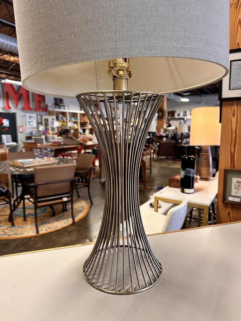 Wire Hourglass Base Lamp