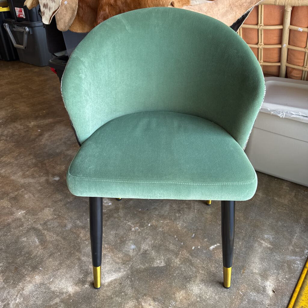 Upholstered Botanical Back Chair