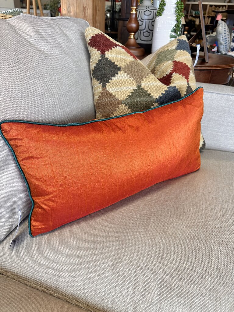 Embroidered Lumbar Pillow