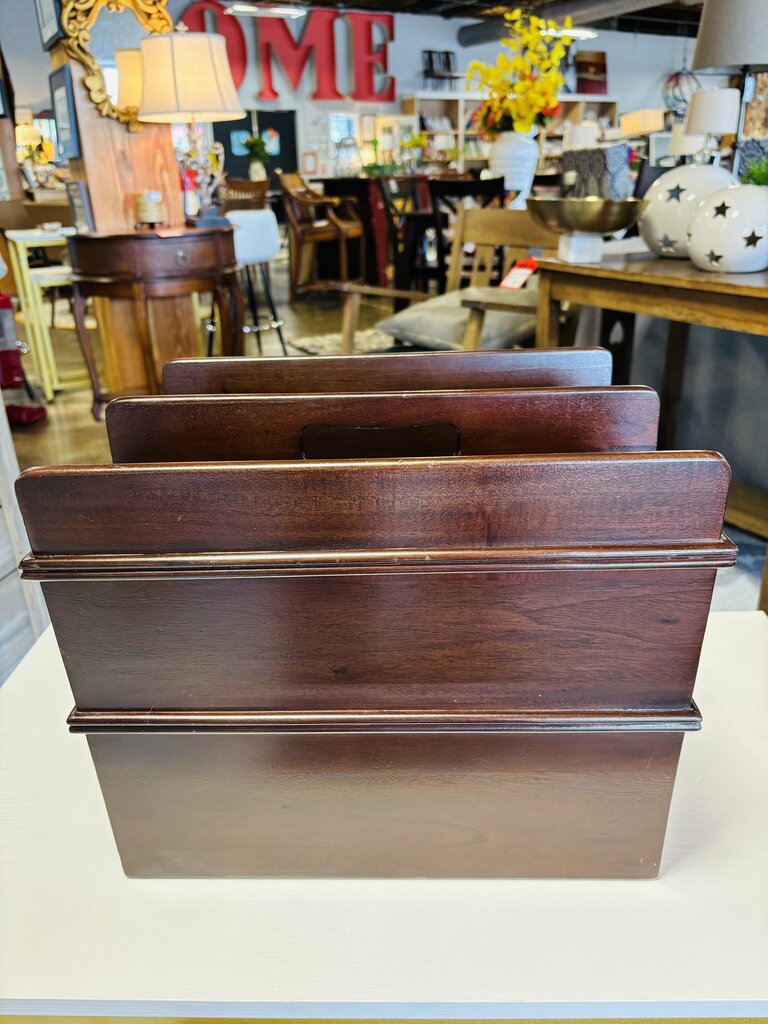 Wood MCM Magazine Rack
