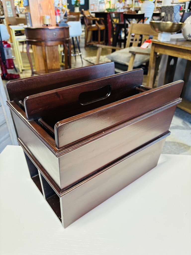 Wood MCM Magazine Rack