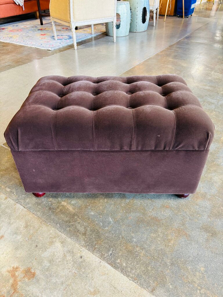 Velvet Tufted Ottoman