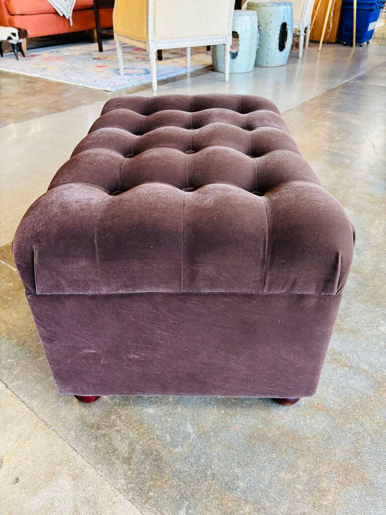 Velvet Tufted Ottoman