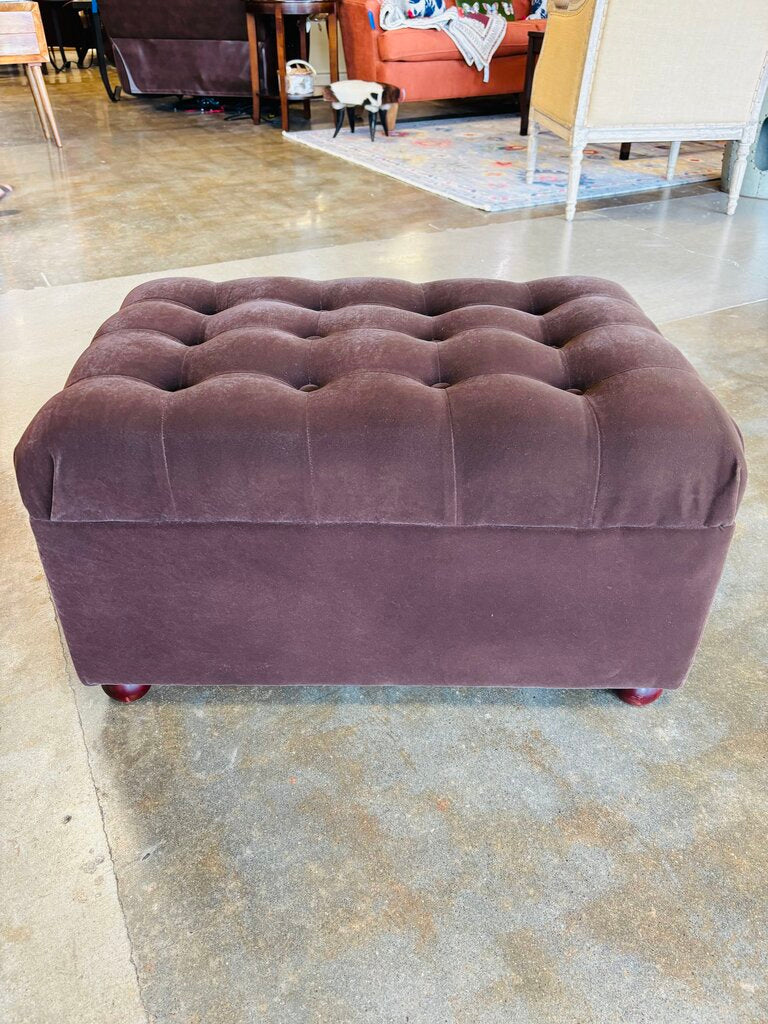 Velvet Tufted Ottoman