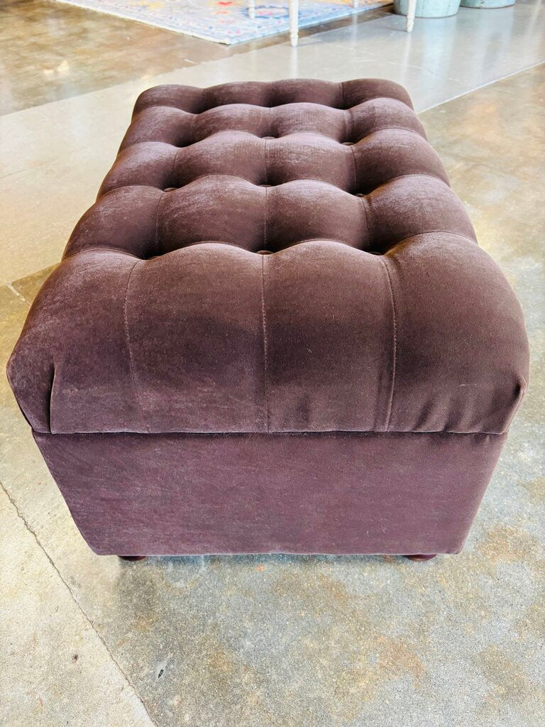 Velvet Tufted Ottoman