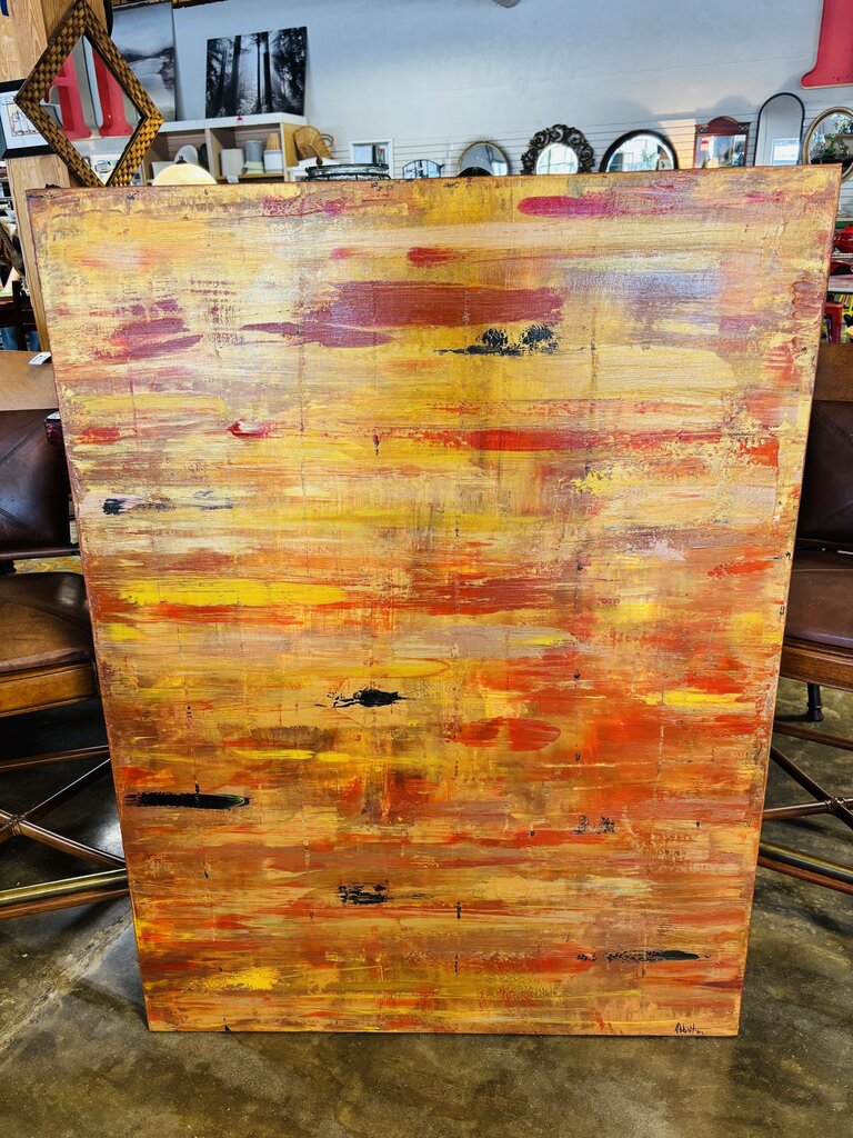 "Living With Ghosts" Abstract Art Signed 36 X 48.5