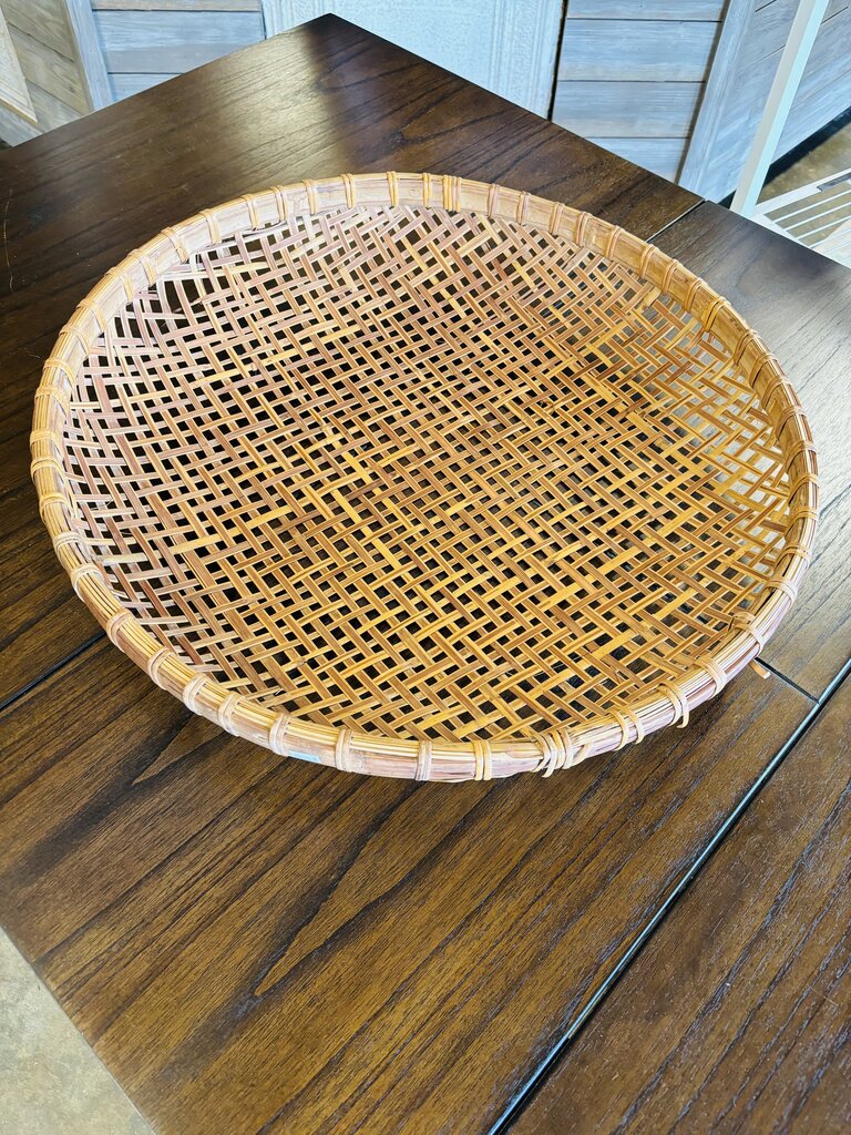 Vintage Woven Winnowing Wall Hanging Basket