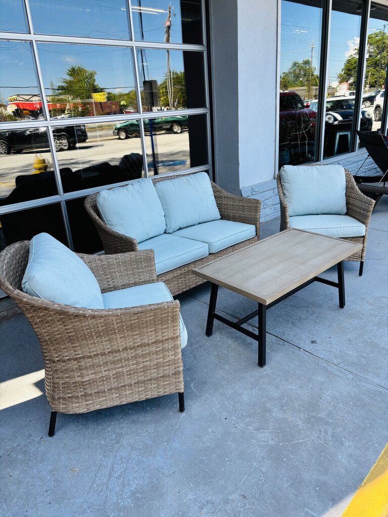 Park Pointe 4 Piece Wicker Set w/Cushions